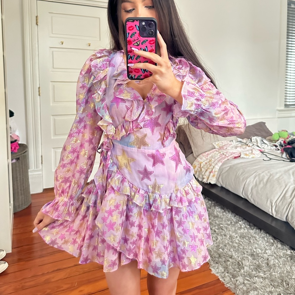 NWT loveshackfancy findlay wrap dress
